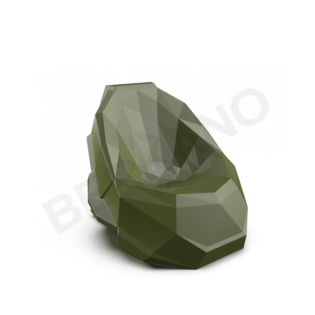 Кресло Skull темно-зеленого цвета - фото 2