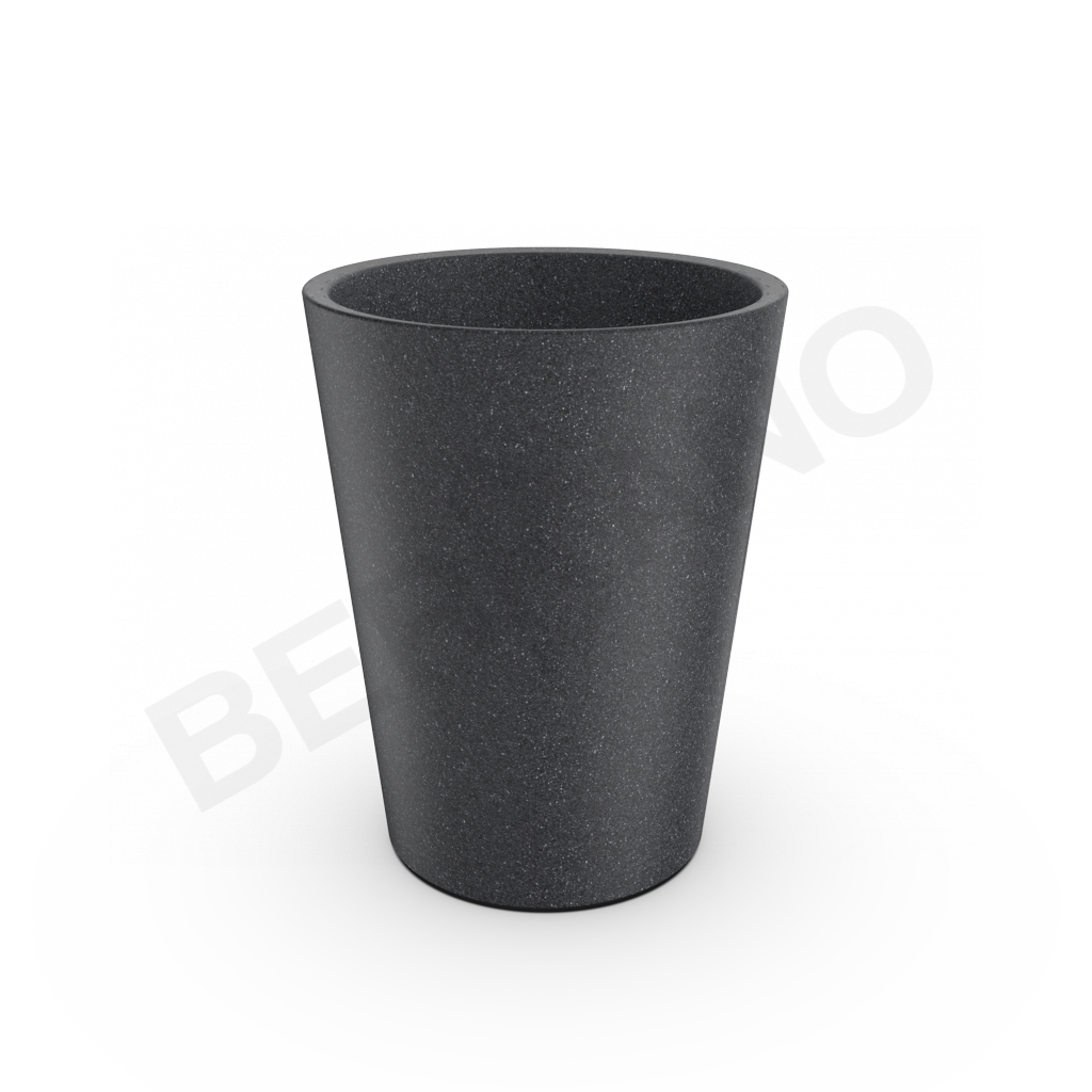 Кашпо Bloom 50 DB цвета черный гранит - фото 1