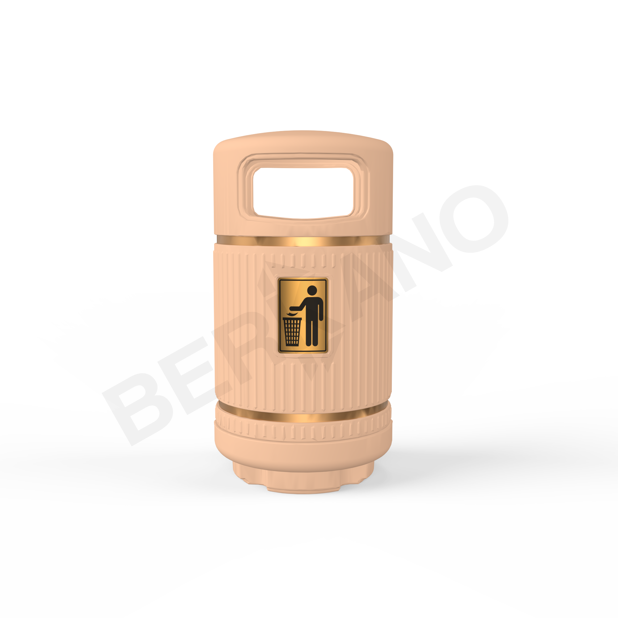 Урна круглая BERKANO терракотового цвета - фото 1