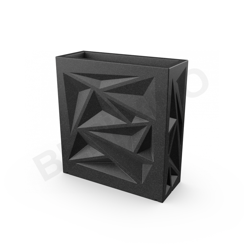 Кашпо Icelandic Square DB Black Granite - фото 1
