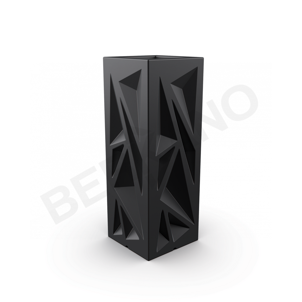 Кашпо Icelandic Vertical DB графитового цвета - фото 1