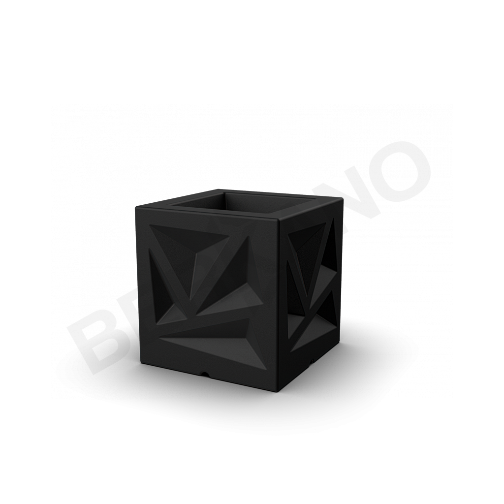 Кашпо Icelandic Cube DB черного цвета - фото 1