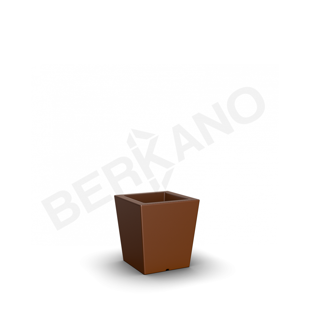 Кашпо Trapezio 42V коричневого цвета - фото 1