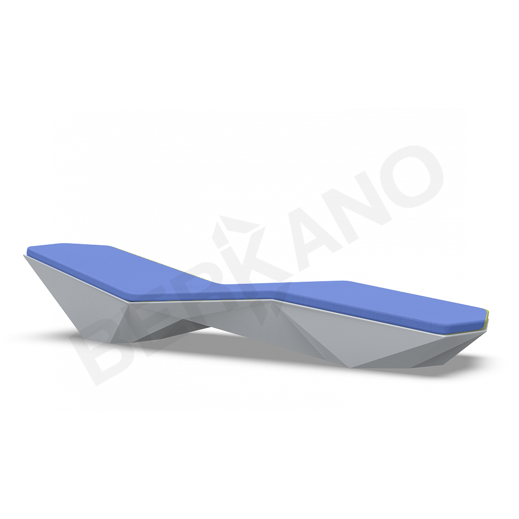 Шезлонг Quaro с подушками серого цвета / аксессуар темно-синего цвета - фото 1