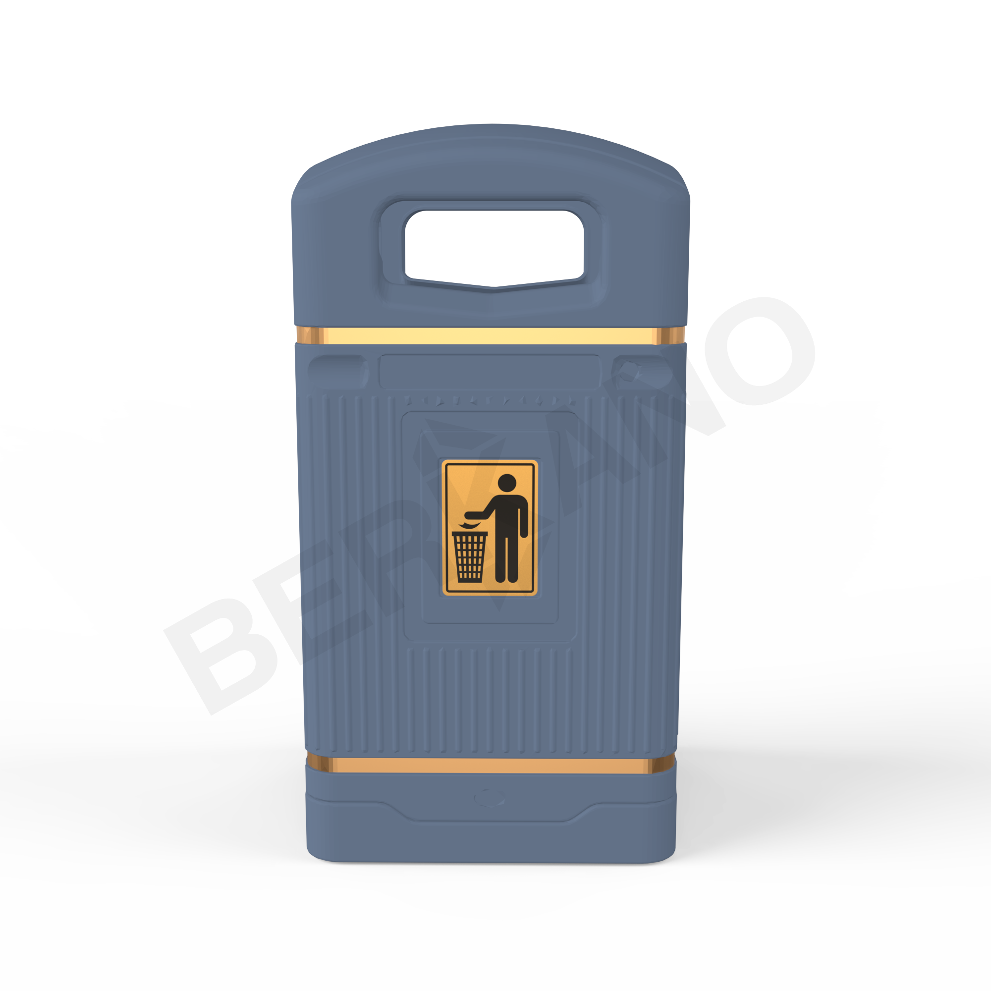 Урна квадратная BERKANO синего цвета - фото 1