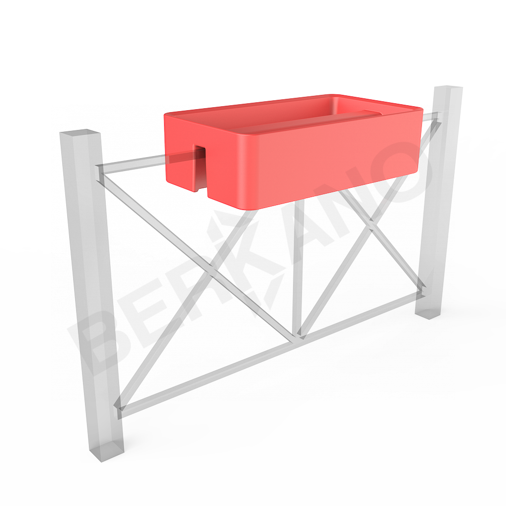 Кашпо Vittorio Fence 28 DB красного цвета - фото 1