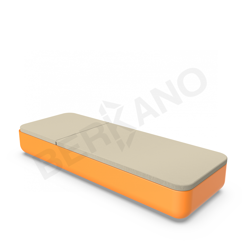 Шезлонг Grace оранжевого цвета / аксессуар бежевого цвета - фото 2