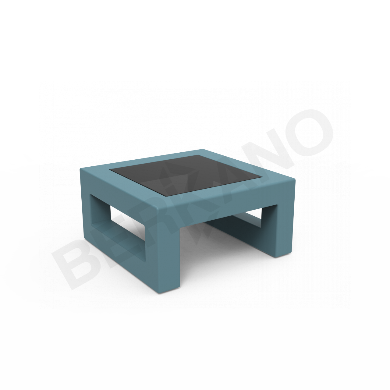 Стол Quarter lounge со стеклом бирюзового цвета - фото 1