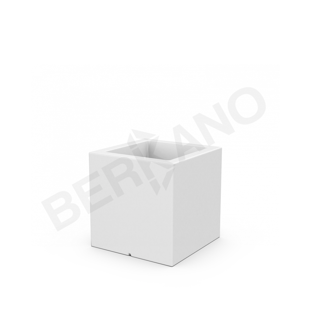 Кашпо Quarter 40 белого цвета - фото 1