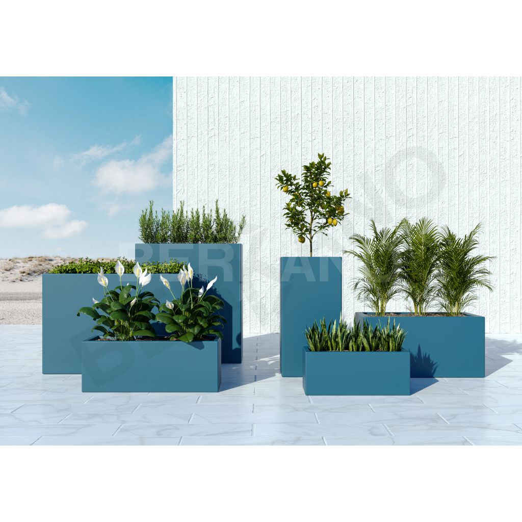 Кашпо Cubric 30*80 желтого цвета - фото 2