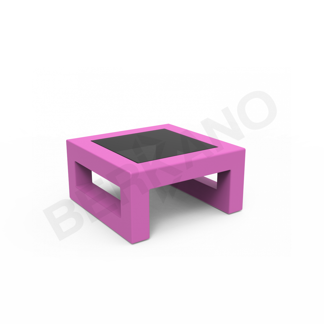 Стол Quarter lounge со стеклом фиолетового цвета - фото 1