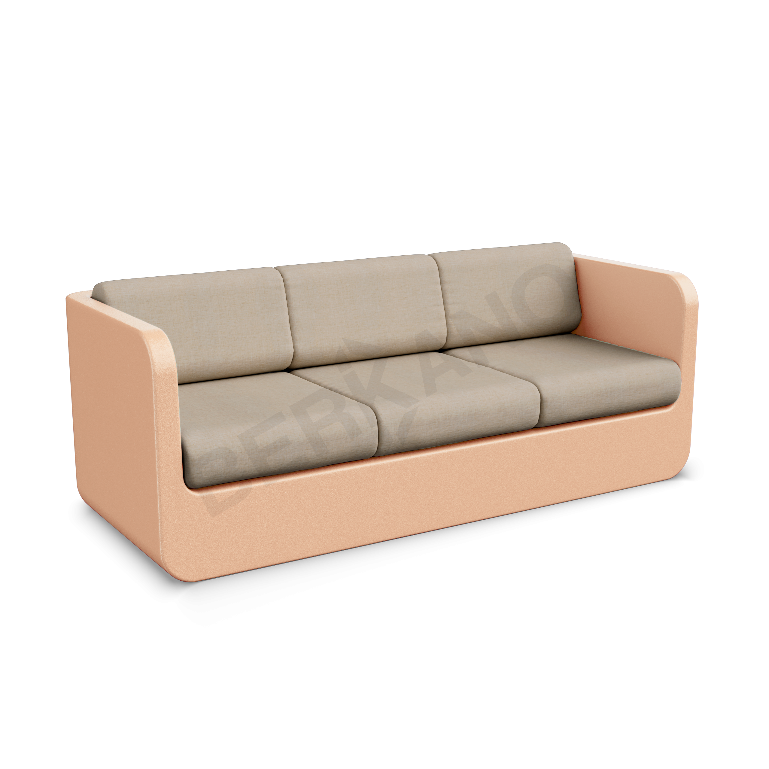 Диван Grace с подушками терракотового цвета / аксессуар бежевого цвета - фото 1