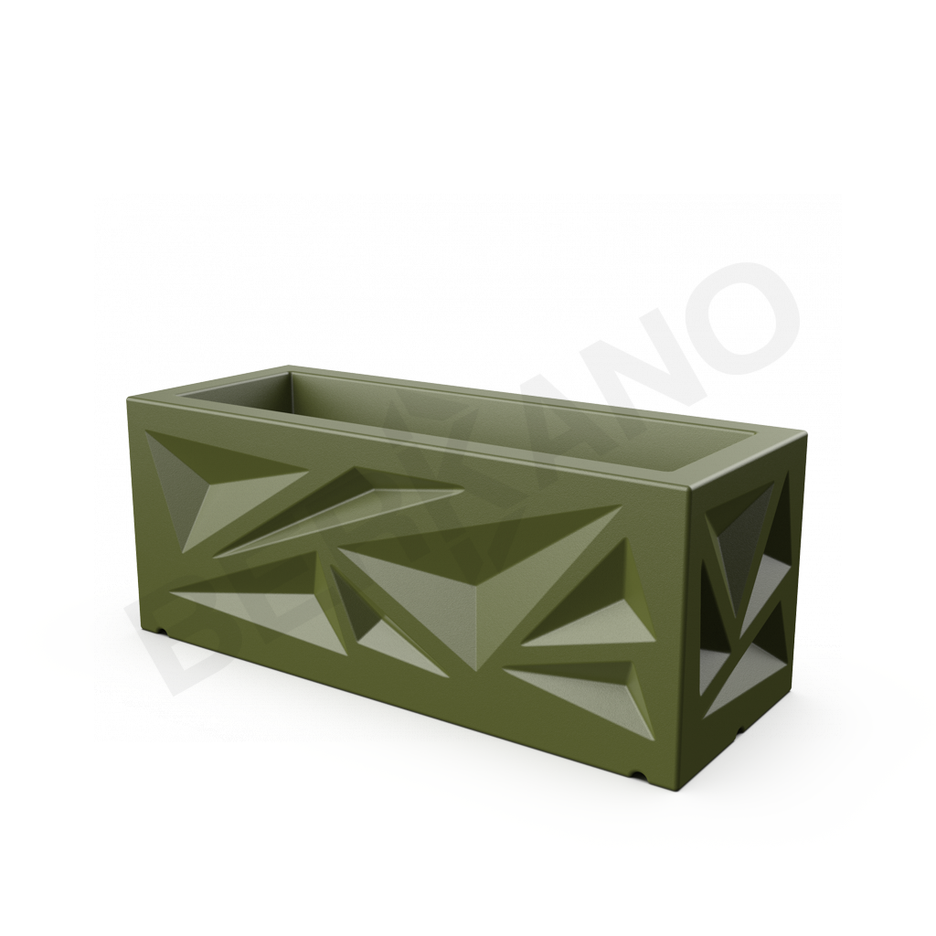 Кашпо Icelandic Horizontal DB темно-зеленого цвета - фото 1