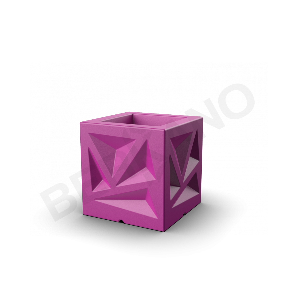 Кашпо Icelandic Cube DB фиолетового цвета - фото 1