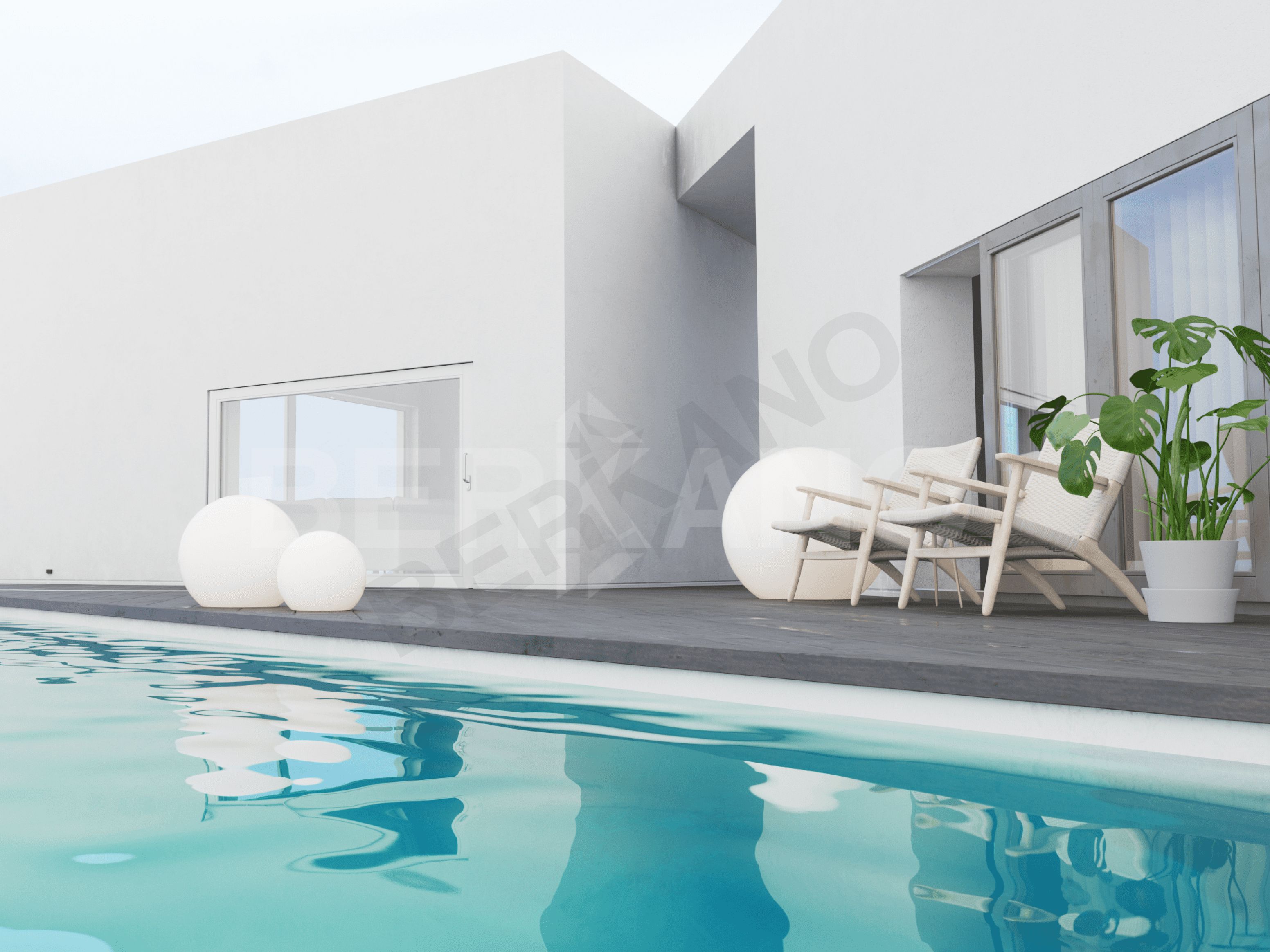 Шар Orby 120 белого цвета  - фото 5