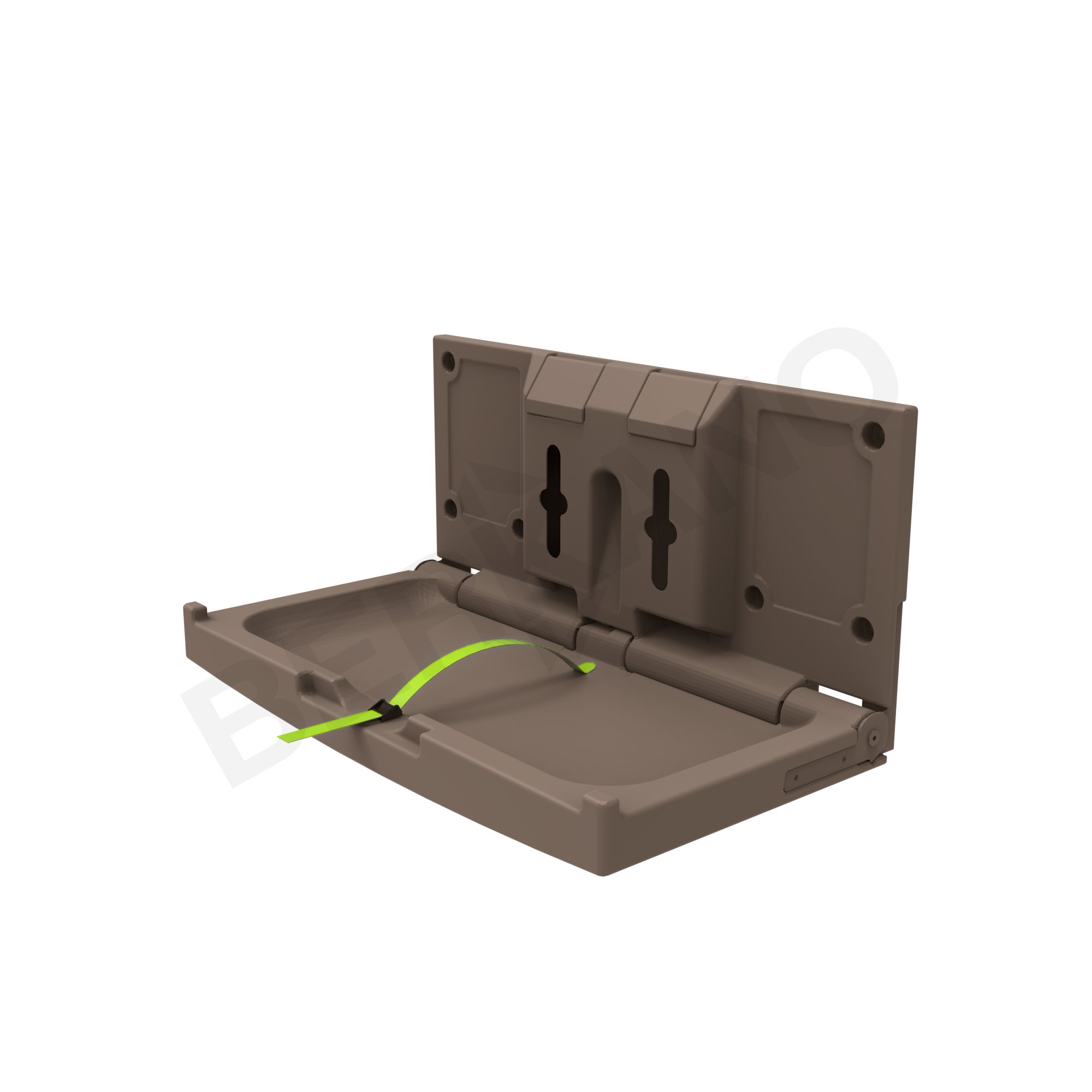 Пеленальный столик горизонтальный BERKANO Kids кофейного цвета - фото 1