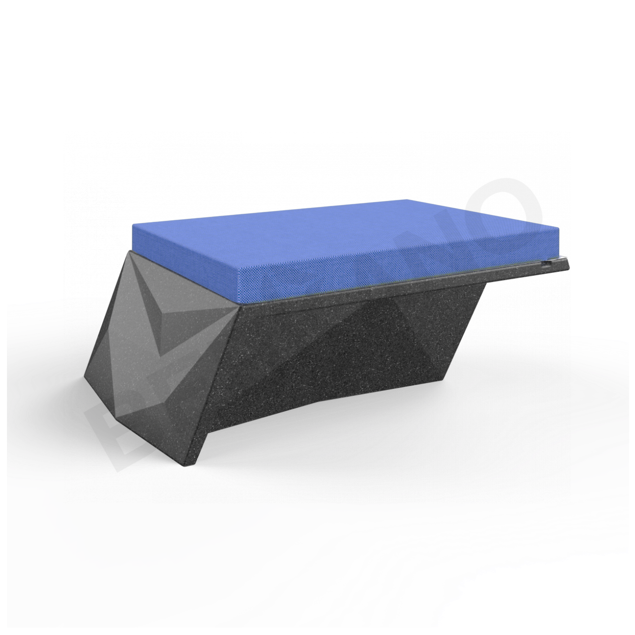 Угловой модуль Quaro с подушками цвета черный гранит / аксессуар темно-синего цвета - фото 1