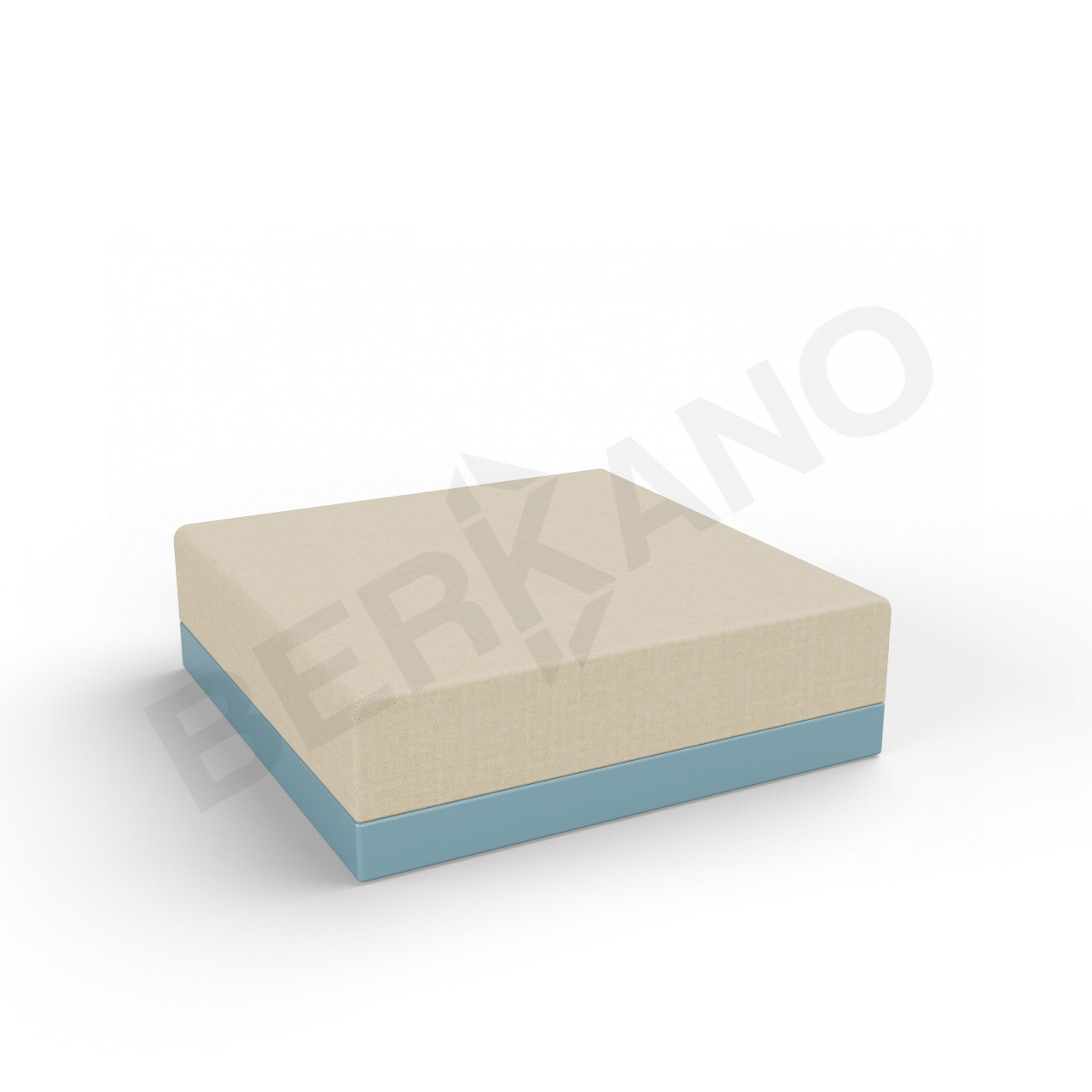 Пуф Quarter modular с подушками бирюзового цвета / аксессуар бежевого цвета - фото 1