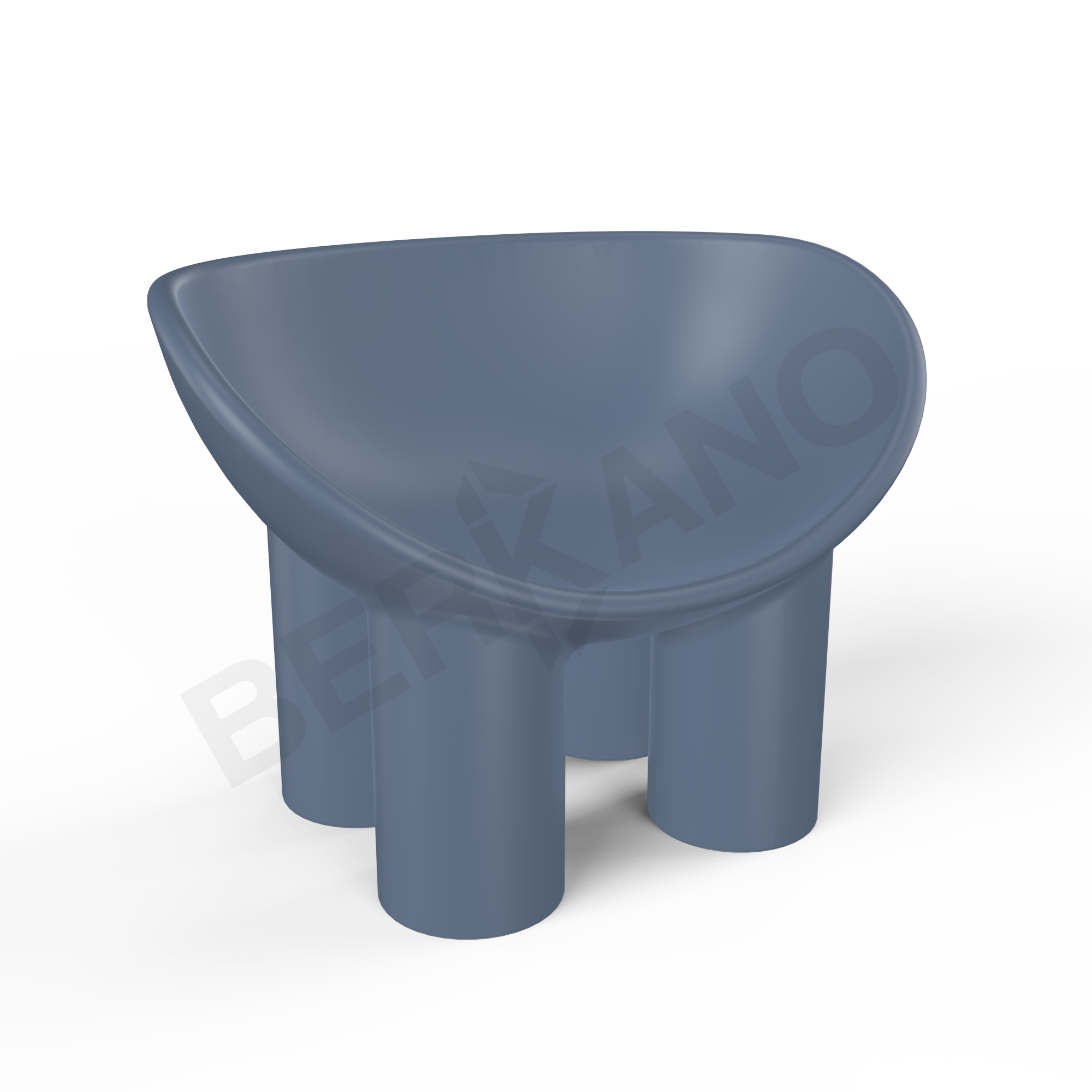 Кресло SLON синего цвета - фото 1