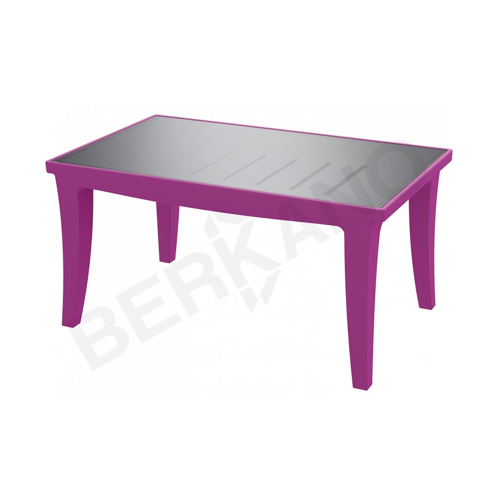 Стол Province со стеклом фиолетового цвета - фото 1