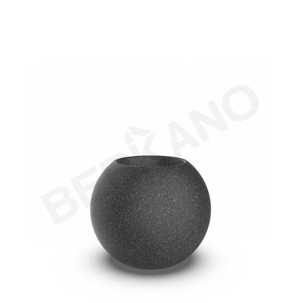 Кашпо Terra 50 цвета черный гранит - фото 1