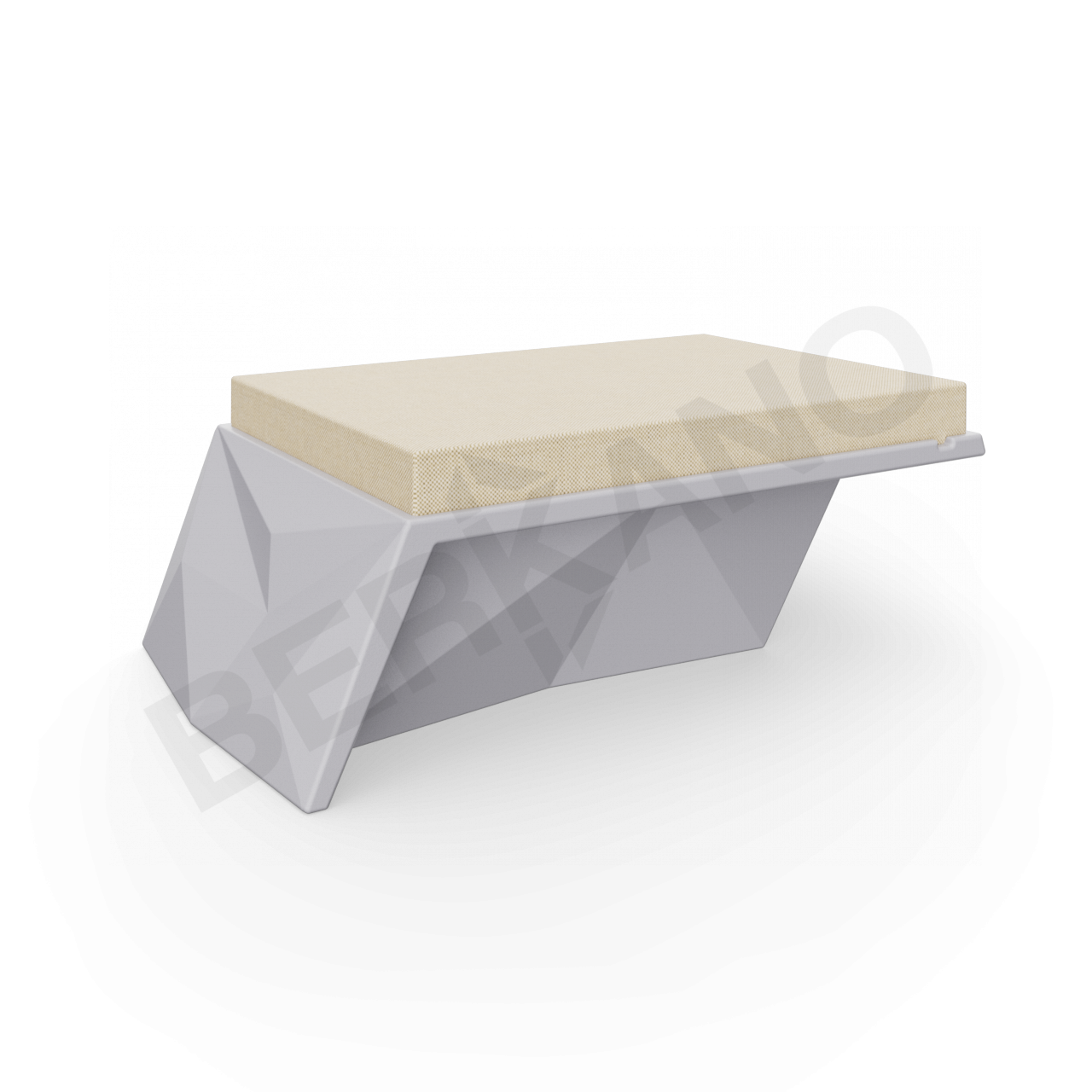 Угловой модуль Quaro с подушками серого цвета / аксессуар бежевого цвета - фото 1