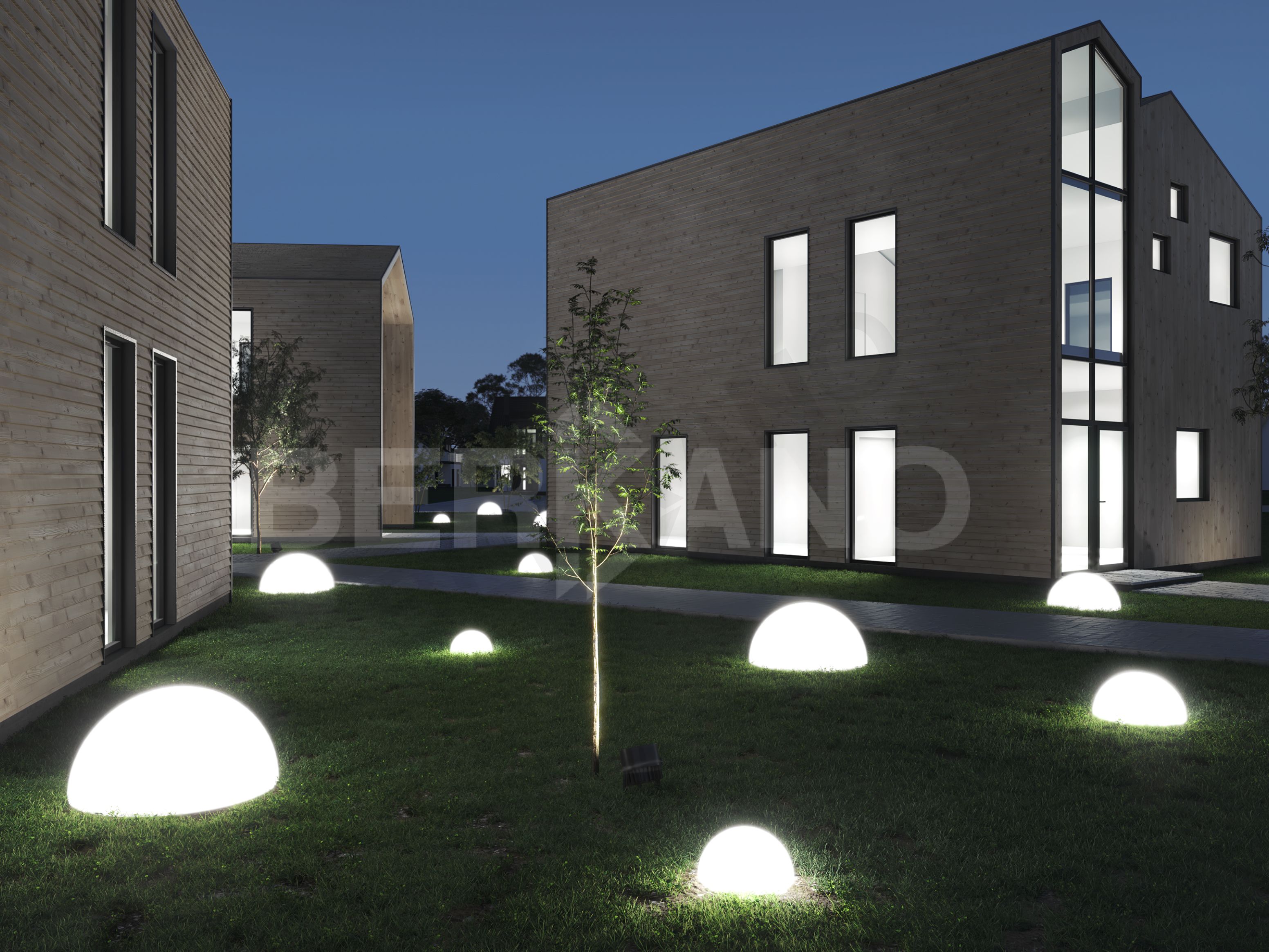 Светильник ландшафтный Emisfero 80 белого цвета  - фото 2