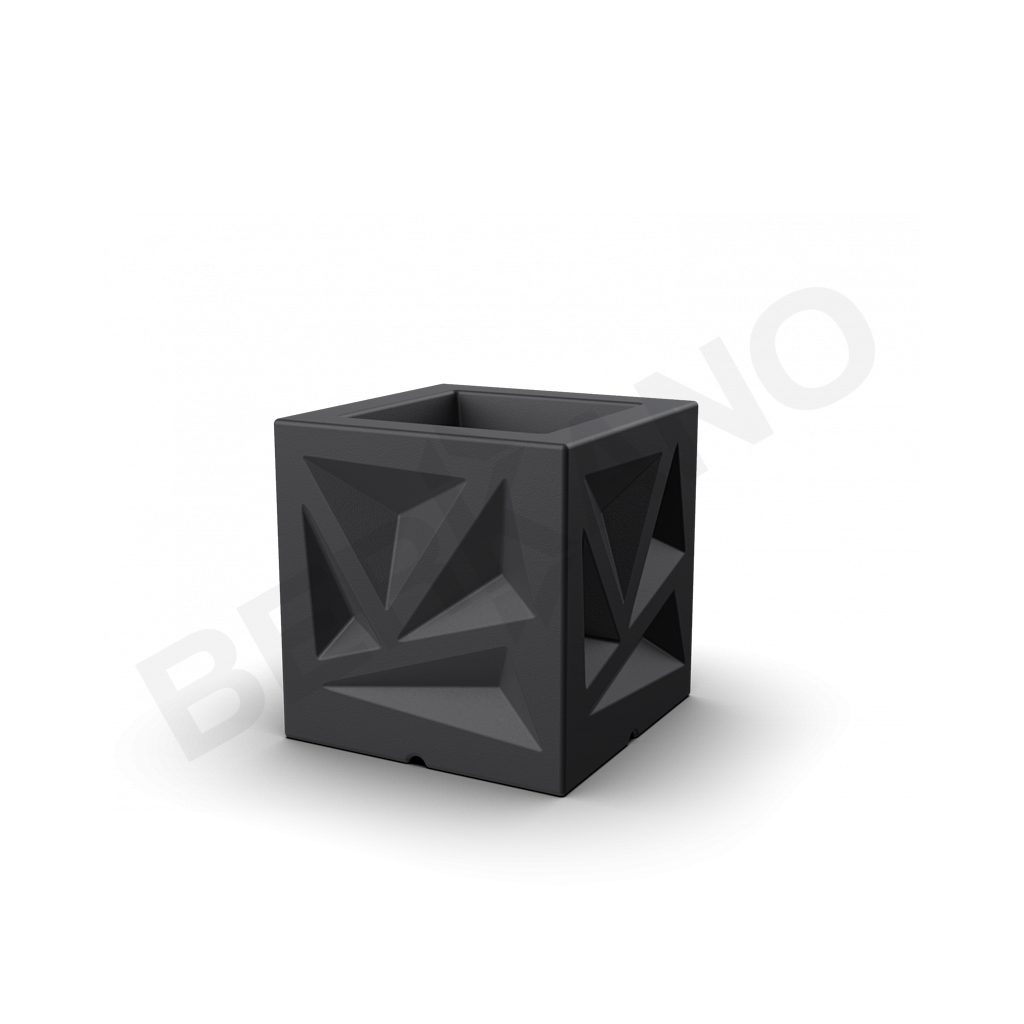 Кашпо Icelandic Cube DB графитового цвета - фото 1