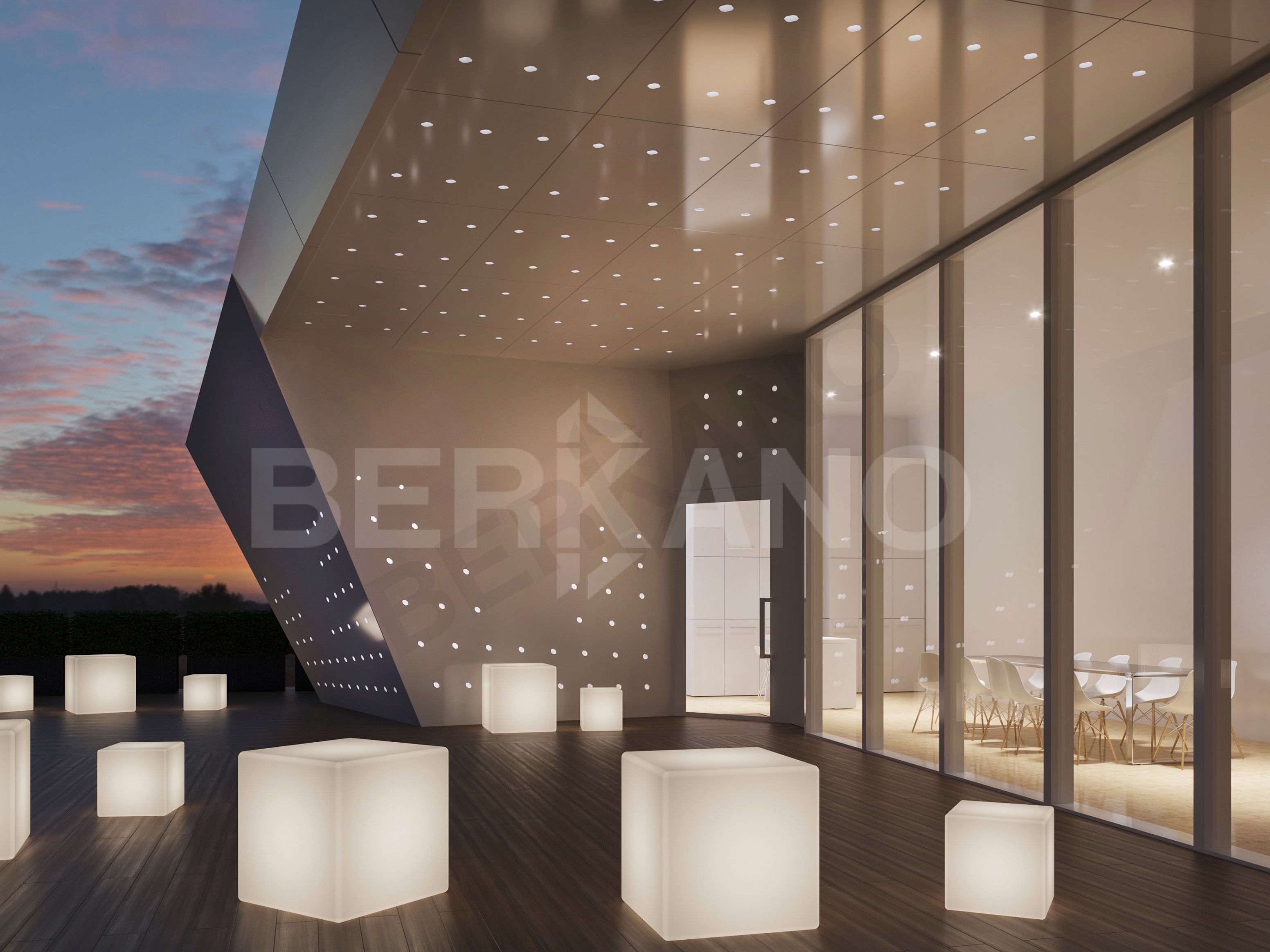 Светящийся куб Cube 70 белого цвета  - фото 2