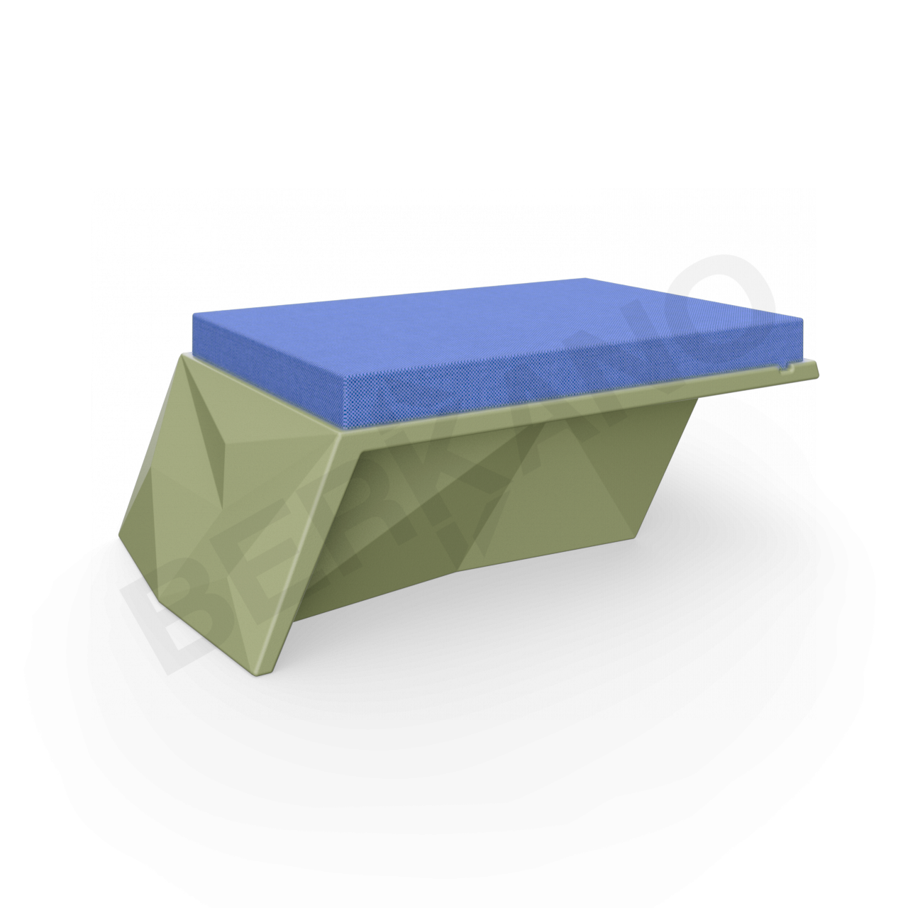 Угловой модуль Quaro с подушками темно-зеленого цвета / аксессуар темно-синего цвета - фото 1