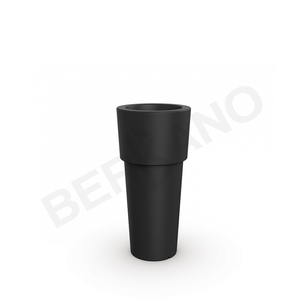 Кашпо Ray 80 черного цвета - фото 1