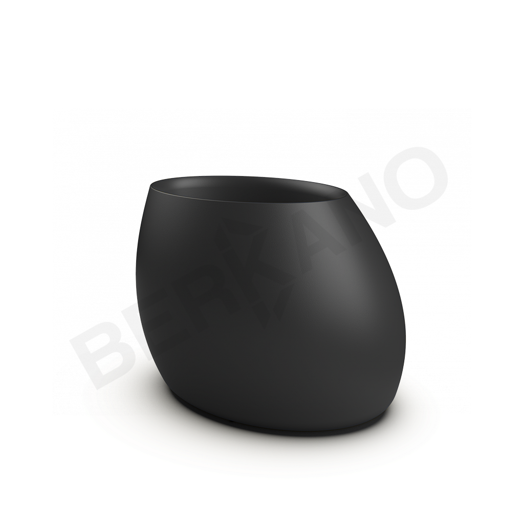 Кашпо Bend 80 черного цвета - фото 1