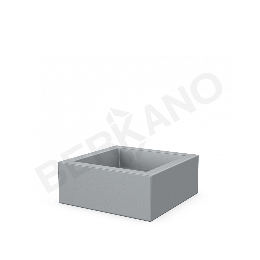 Кашпо Quarter 20 DB серого цвета - фото 1