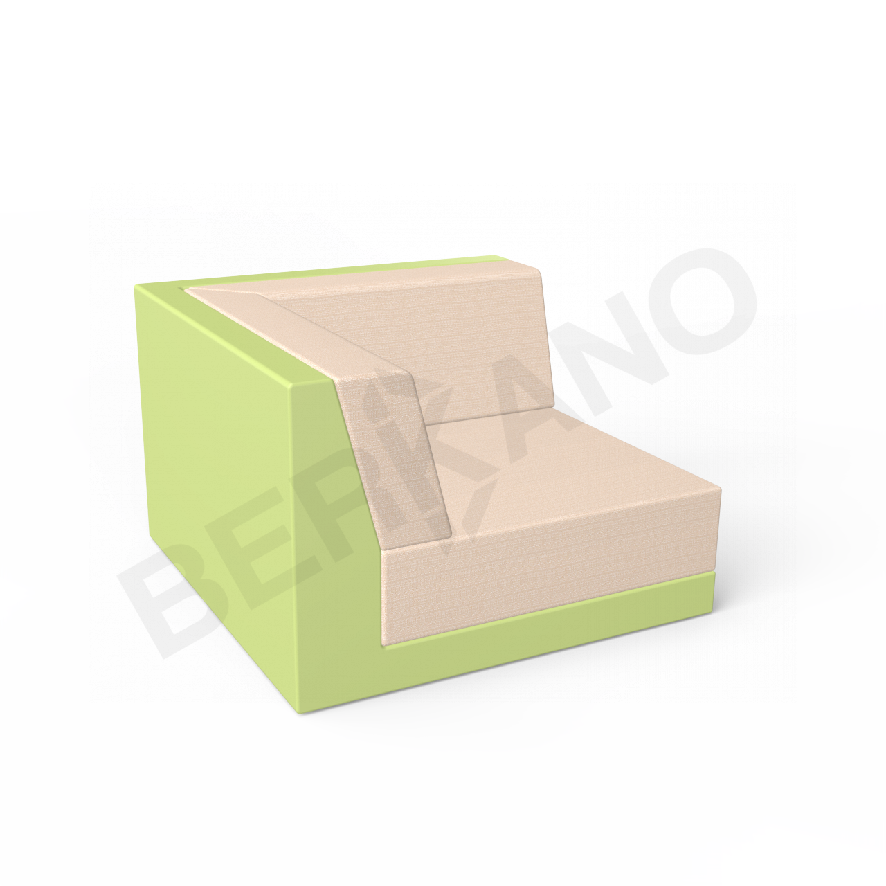 Угловой модуль Quarter modular с подушками зеленого цвета / аксессуар Milk - фото 1