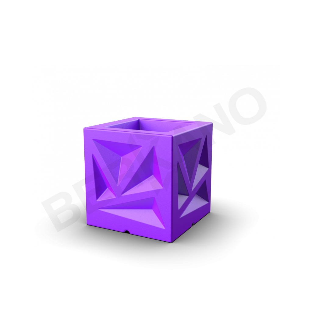 Кашпо Icelandic Cube DB сиреневого цвета - фото 1