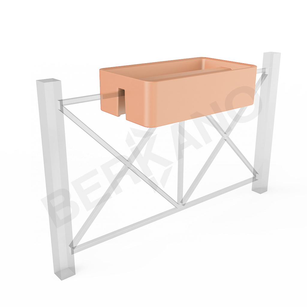 Кашпо Vittorio Fence 28 DB терракотового цвета - фото 1