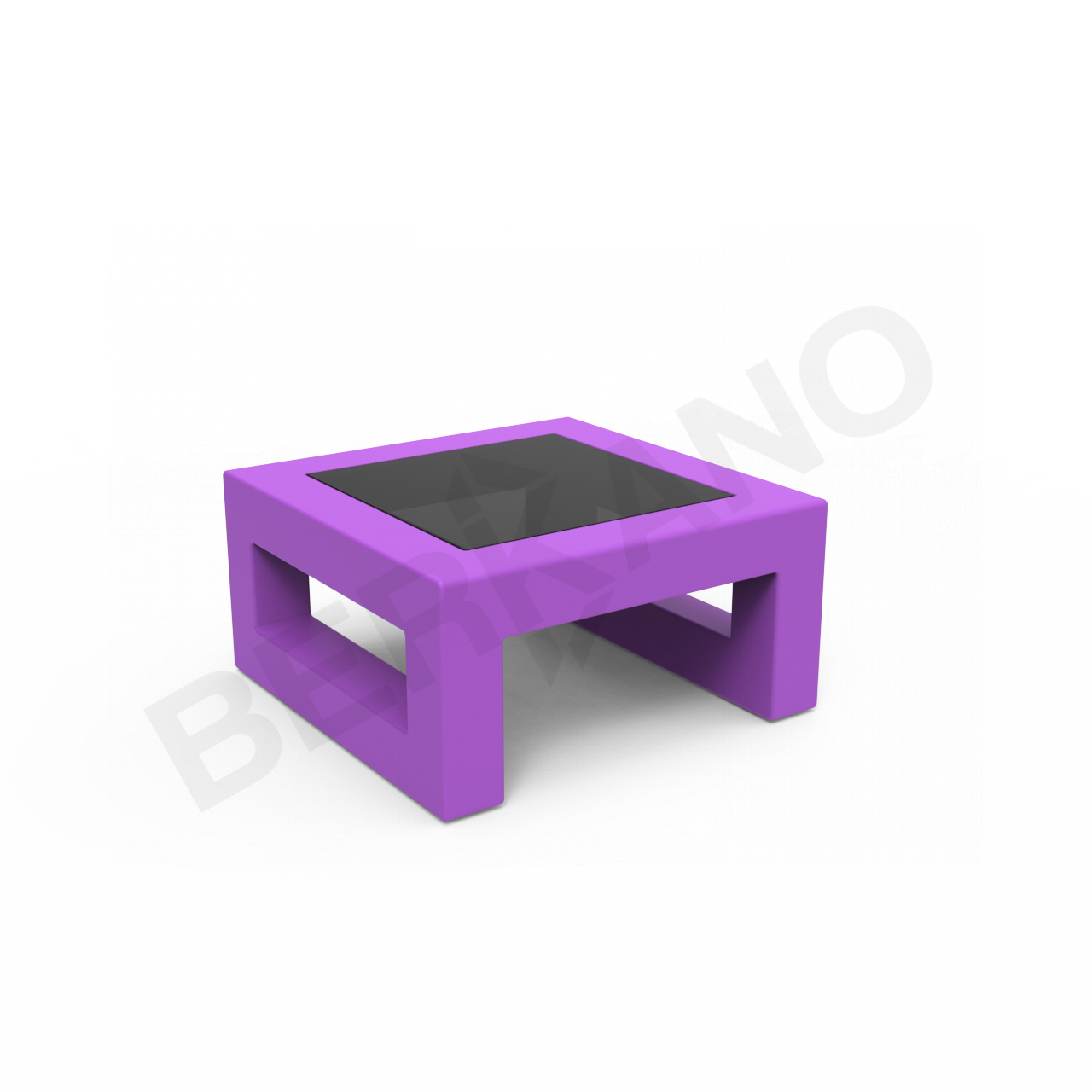 Стол Quarter lounge со стеклом сиреневого цвета - фото 1