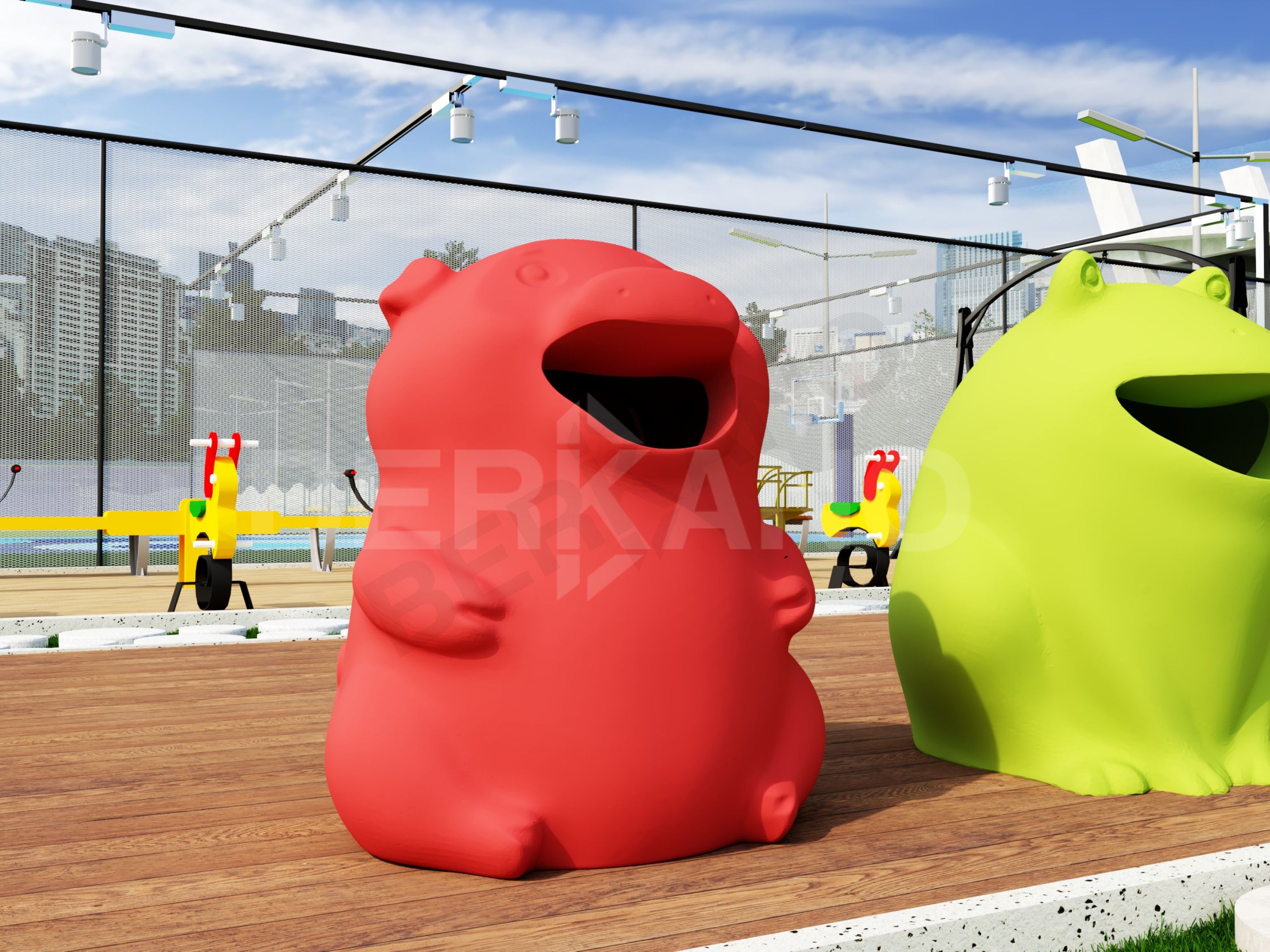 Урна детская BERKANO Piggy кофейного цвета - фото 4