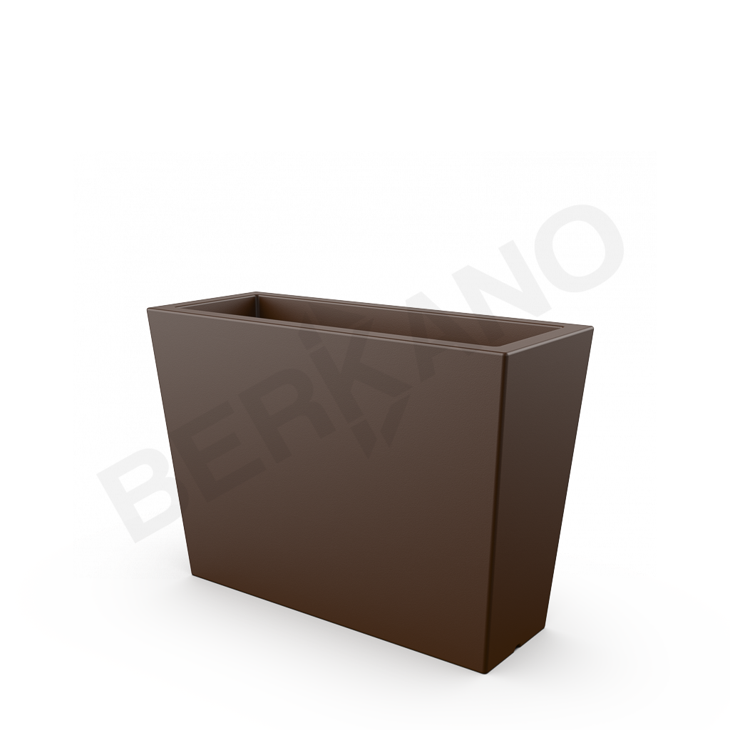 Кашпо Trapezio 70H DB коричневого цвета - фото 1