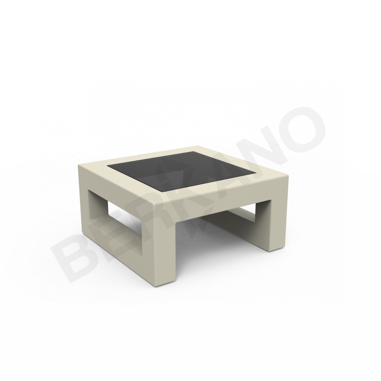 Стол Quarter lounge со стеклом бежевого цвета - фото 1