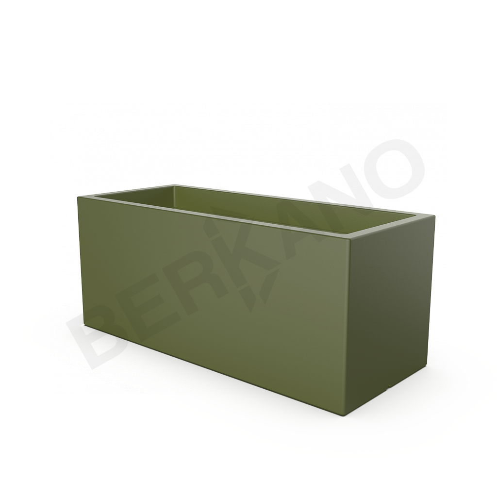 Кашпо Cubric 120*50 DB темно-зеленого цвета - фото 1