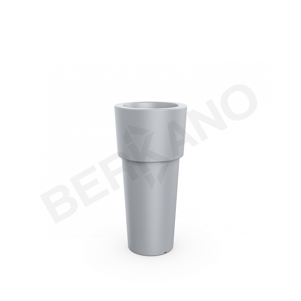 Кашпо Ray 80 серого цвета - фото 1