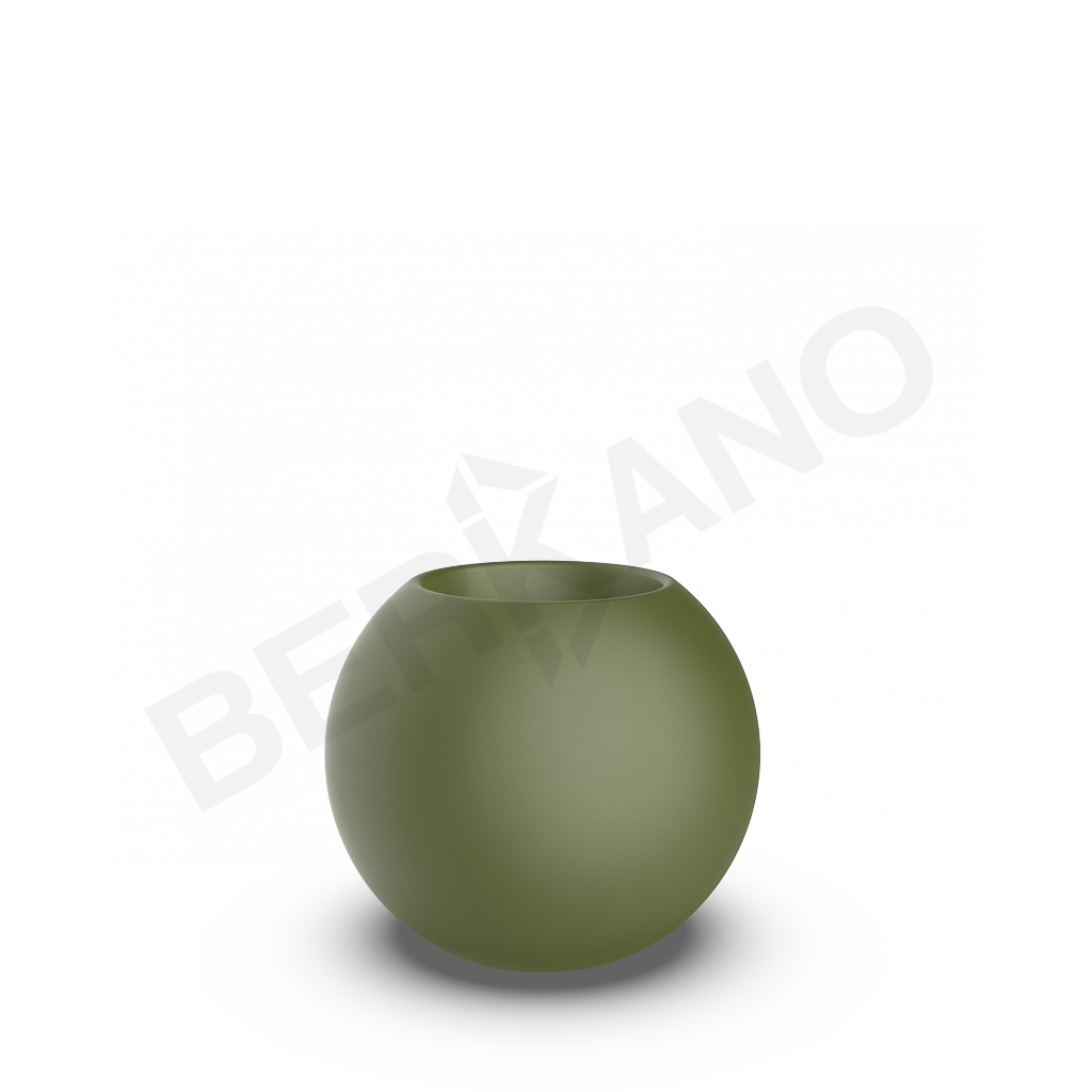 Кашпо Terra 50 темно-зеленого цвета - фото 1