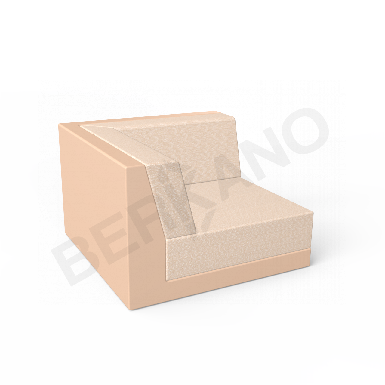 Угловой модуль Quarter modular с подушками терракотового цвета / аксессуар Milk - фото 1