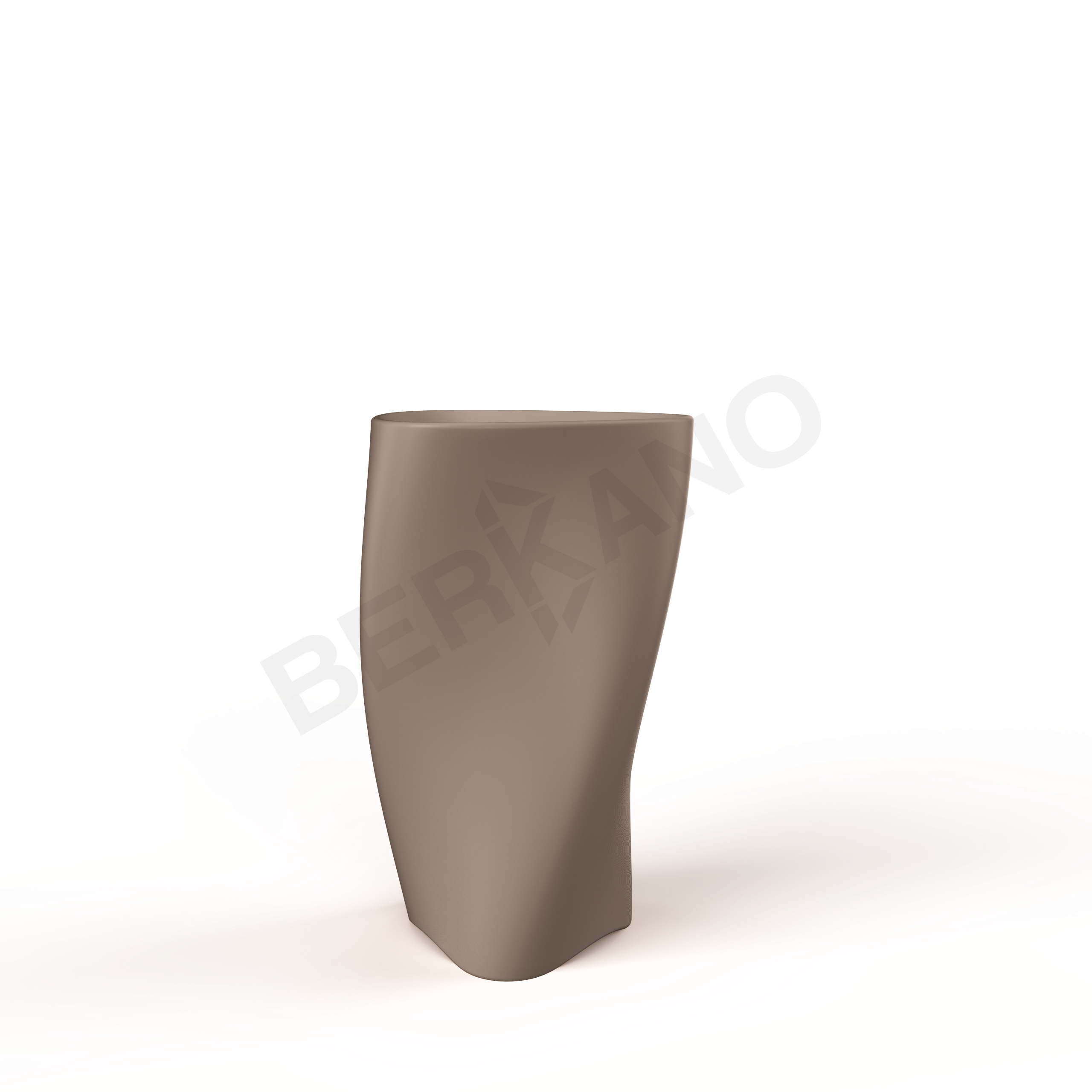 Кашпо Twist 90 кофейного цвета - фото 1