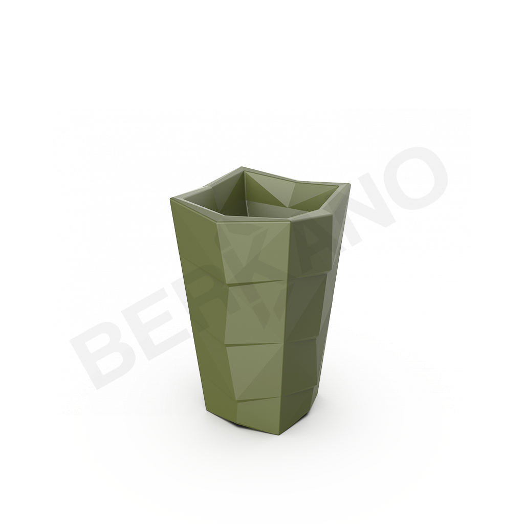 Кашпо Agava 70 темно-зеленого цвета - фото 1