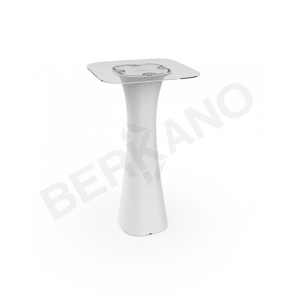 Стол барный со стеклом Grace Bar Square белого цвета