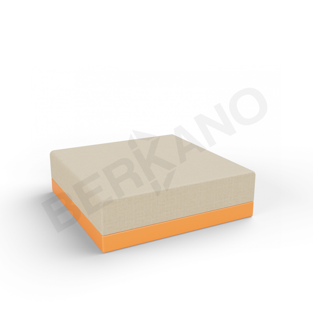 Пуф Quarter modular с подушками оранжевого цвета / аксессуар бежевого цвета - фото 1