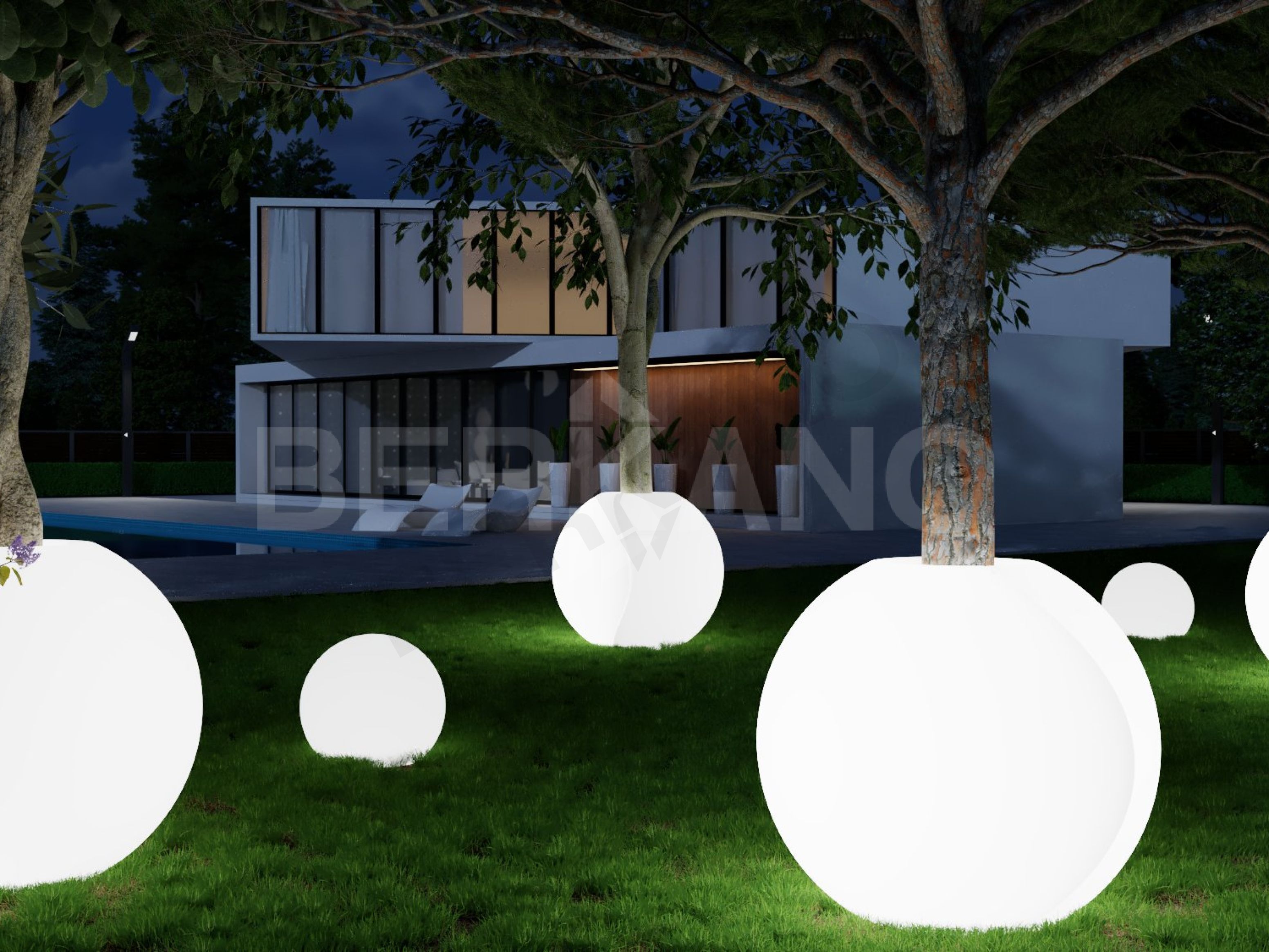 Шар Woodland оранжевого цвета - фото 3