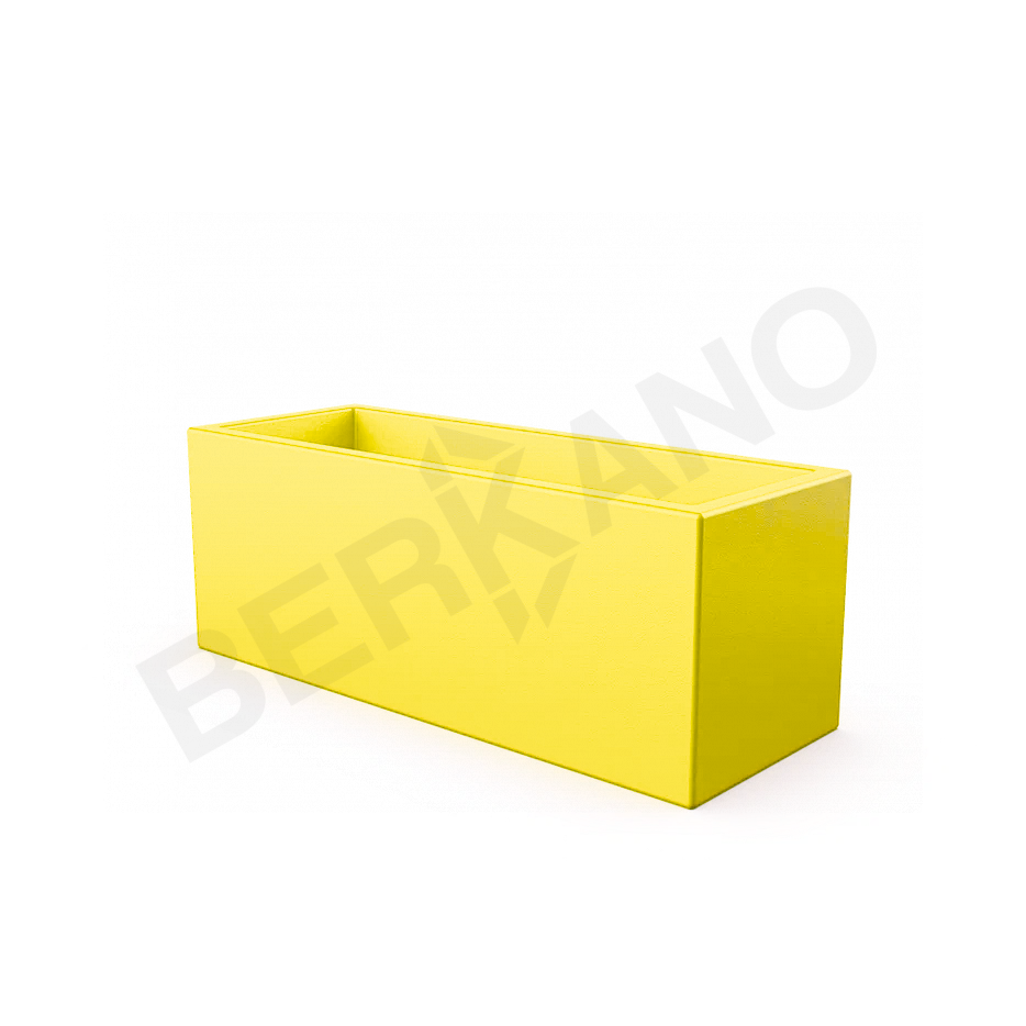 Кашпо Cubric 30*80 желтого цвета - фото 1